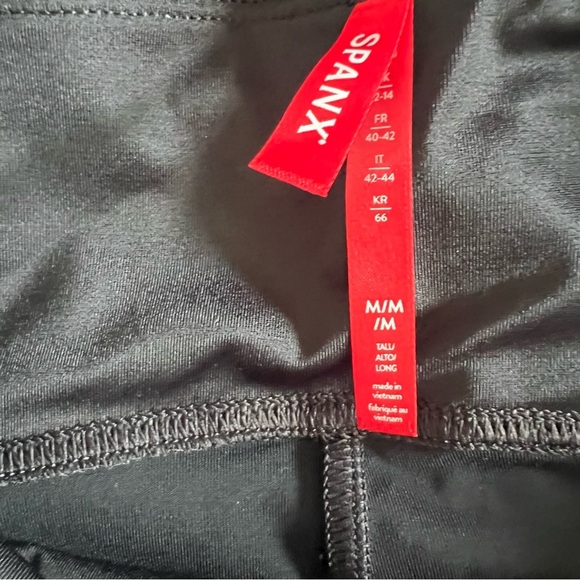 SPANX Black Faux Leather Leggings Medium - Picture 4 of 4